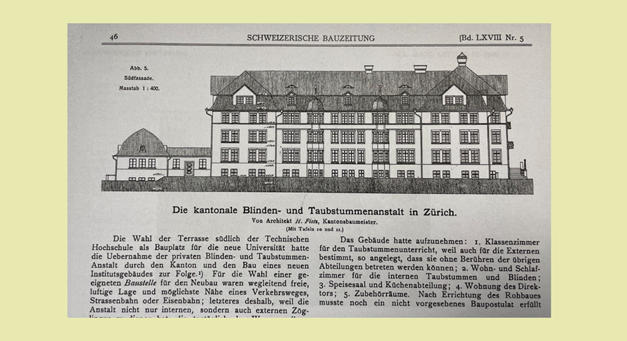 Bild Baubeginn Blindenanstalt Frohalp 1914